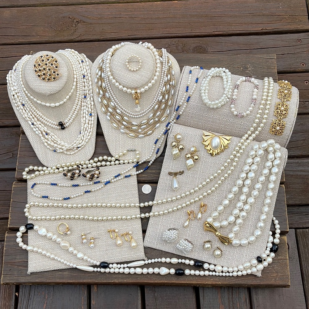 Vintage Faux Pearl Jewelry Lot A